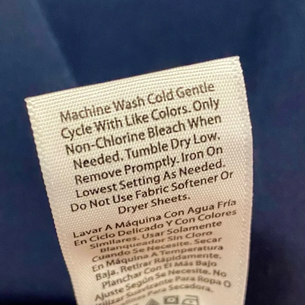 Like New! Men’s Dress Pants Navy Blue 34/32 Flat Front Worn Once Machine Wash